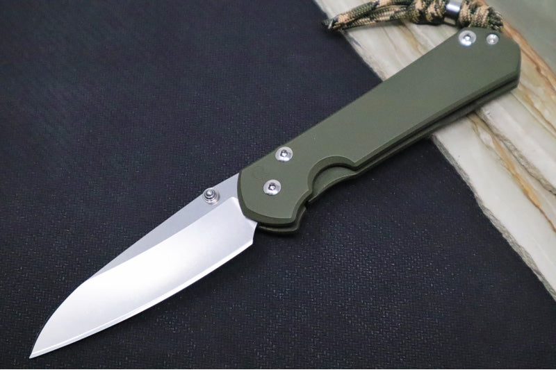 Chris Reeve Knives Small Sebenza 31 NWK Exclusive - Insingo Blade / CPM-Magnacut Steel / OD Green Cerakote Handle / Camo Lanyard S31-1701 - Northwest Knives