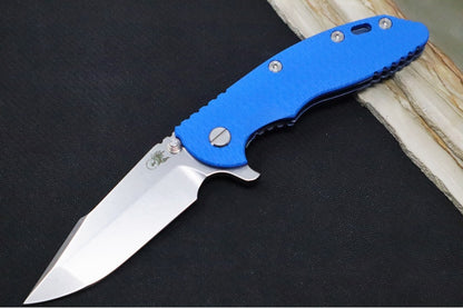 Rick Hinderer Knives XM-18 - 3.5" - Harpoon Spanto / Blue Stonewashed Finish / Blue G-10