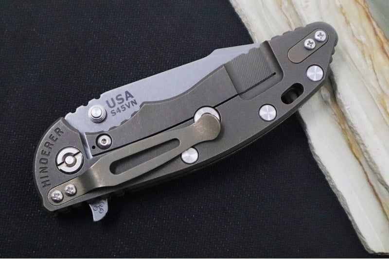 Rick Hinderer Knives XM-18 - 3.5" - Harpoon Spanto / Battle Bronze Finish / OD Green G-10