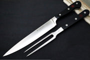 Wusthof Classic - 2pc Carving Set (8" Carving) - Fully forged German stainless steel (X50 CrMoV 15) - Made in Solingen, Germany - Northwest Knives