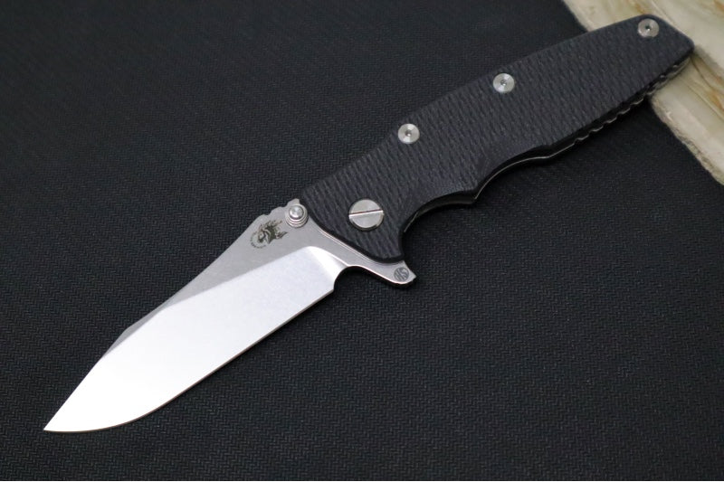Rick Hinderer Knives Eklipse 3.5" Skinny - Hollow Ground Slicer Blade / CPM-Magnacut Steel / Black G-10 & Titanium Handle