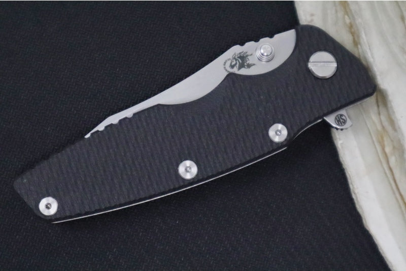 Rick Hinderer Knives Eklipse 3.5" Skinny - Hollow Ground Slicer Blade / CPM-Magnacut Steel / Black G-10 & Titanium Handle
