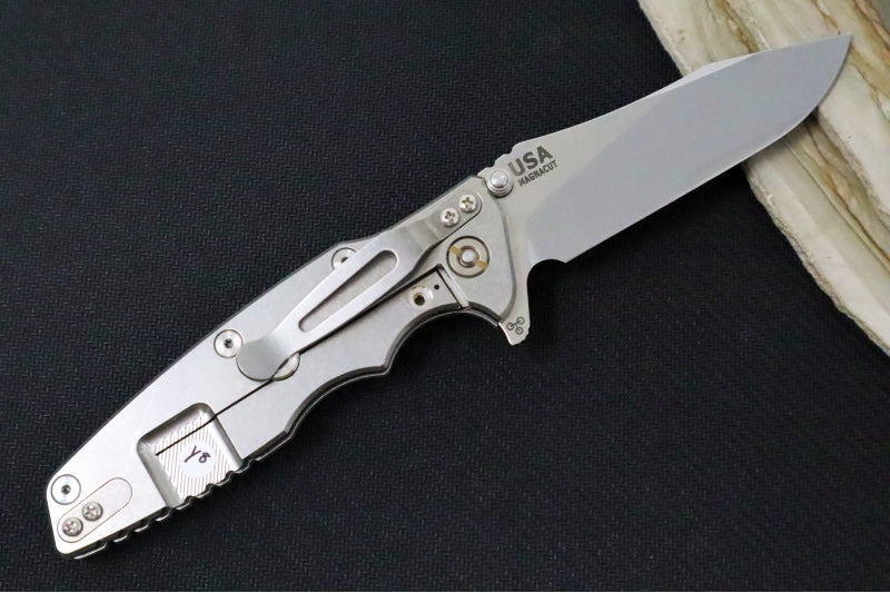 Rick Hinderer Knives Eklipse 3.5" Skinny - Hollow Ground Slicer Blade / CPM-Magnacut Steel / OD Green G-10 & Titanium Handle