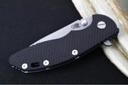 Rick Hinderer Knives XM-18 - 3.5" Spanto Blade / Stonewash Finish / Black G-10 & Battle Blue Titanium Handle - Northwest Knives