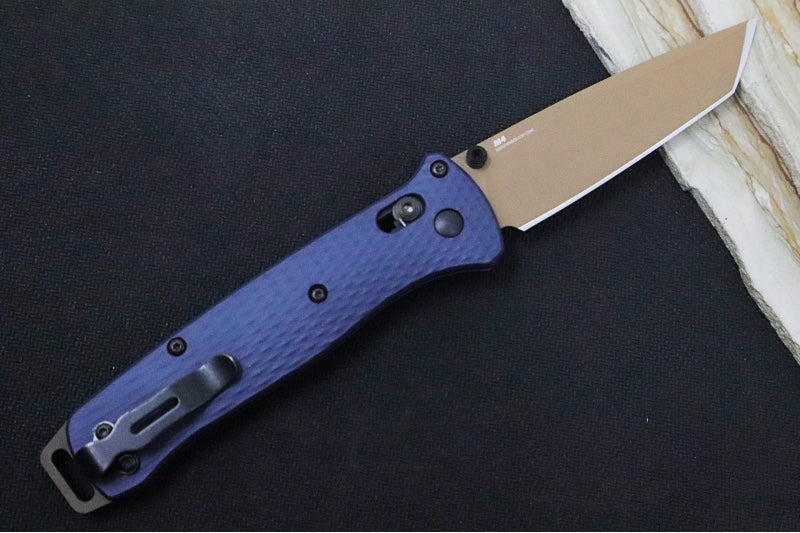 Benchmade 537FE-02 Bailout - CPM-M4 Steel / Tanto Blade/ Crater Blue Aluminum Handle - Northwest Knives