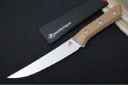 Microtech Boning Knife - M390MK Steel / Stonewashed Finish / Tan G-10 Handle 3100-10CE - Northwest Knives