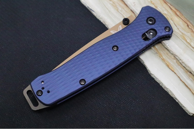 Benchmade 537FE-02 Bailout - CPM-M4 Steel / Tanto Blade/ Crater Blue Aluminum Handle - Northwest Knives