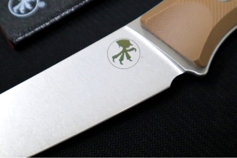 Microtech Boning Knife - M390MK Steel / Stonewashed Finish / Tan G-10 Handle 3100-10CE