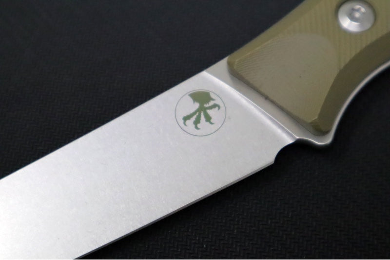 Microtech Boning Knife - M390MK Steel / Stonewashed Finish / OD Green G-10 Handle 3100-10OD
