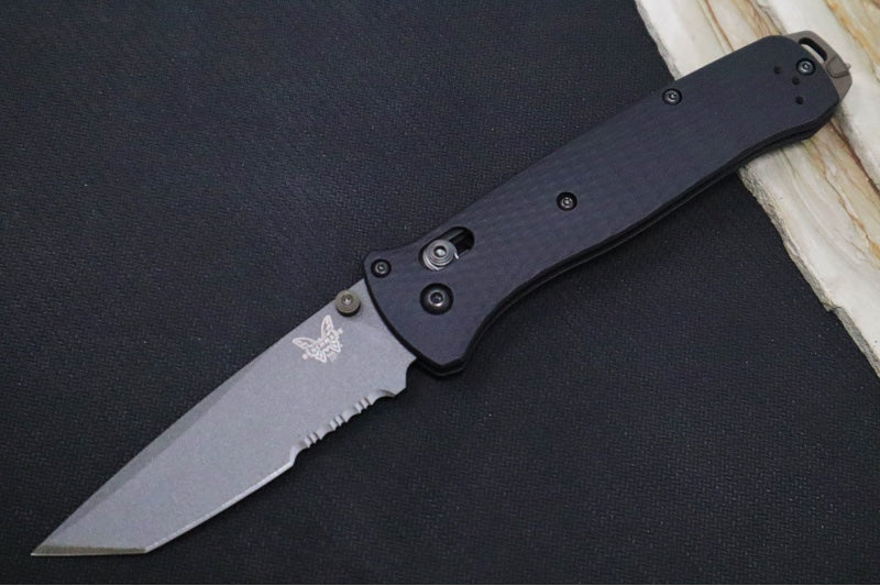 Benchmade 537SGY-03 Bailout - CPM-M4 Steel / Tanto Blade with Serrations / Black Anodized Aluminum Handle - Northwest Knives