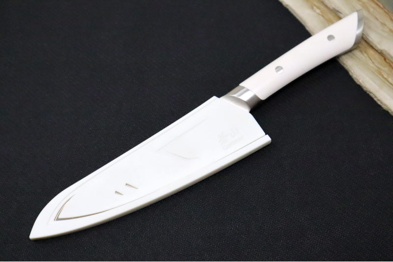 Cangshan Cutlery Helena Series 5.5" Utility Knife - Forged German X50CrMoV15 Steel - White Polymer Handle 504135