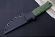 Boker Bronco Mini Flat Grind - Forest Green TPE (Thermoplastic Elastomer) Handle / CPM-3V Steel / Drop Point Blade 121501 - Northwest Knives
