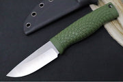 Boker Bronco Mini Flat Grind - Forest Green TPE (Thermoplastic Elastomer) Handle / CPM-3V Steel / Drop Point Blade 121501 - Northwest Knives