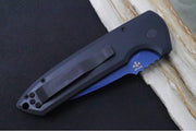 Pro Tech Rockeye Auto - Textured Black Aluminum Handle / Pearl Push Button / Blue Sapphire PVD Blade / CPM-S25VN Steel Blade LG307-SB - Northwest Knives