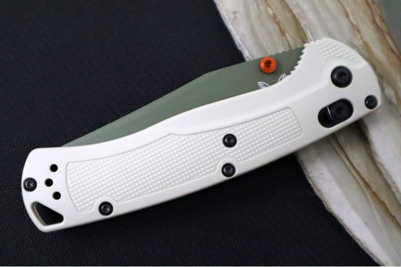 Benchmade 15536GN-01 Taggedout Manual Folder - Elmax Steel / Clip Point Blade / Tan Grivory Handle - Northwest Knives