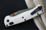 Benchmade 15536GN-01 Taggedout Manual Folder - Elmax Steel / Clip Point Blade / Tan Grivory Handle - Northwest Knives