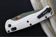Benchmade 15536GN-01 Taggedout Manual Folder - Elmax Steel / Clip Point Blade / Tan Grivory Handle - Northwest Knives