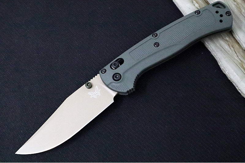Benchmade 15536TN-02 Taggedout Manual Folder - Elmax Steel / Clip Point Blade / Deep Olive Grivory Handle - Northwest Knives