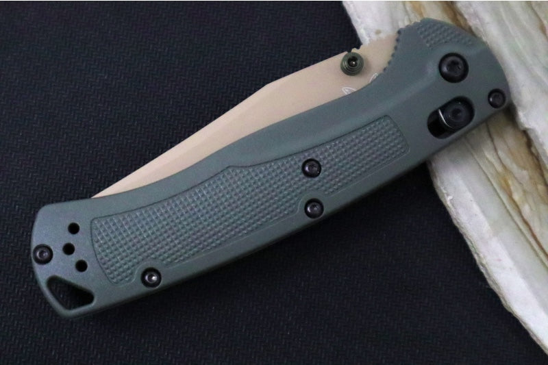 Benchmade 15536TN-02 Taggedout Manual Folder - Elmax Steel / Clip Point Blade / Deep Olive Grivory Handle - Northwest Knives