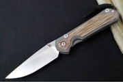 Chris Reeve Knives Small Sebenza 31 Polished - Drop Point / Natural Canvas Micarta Inlay / CPM-Magnacut Steel S31-1240 - Northwest Knives