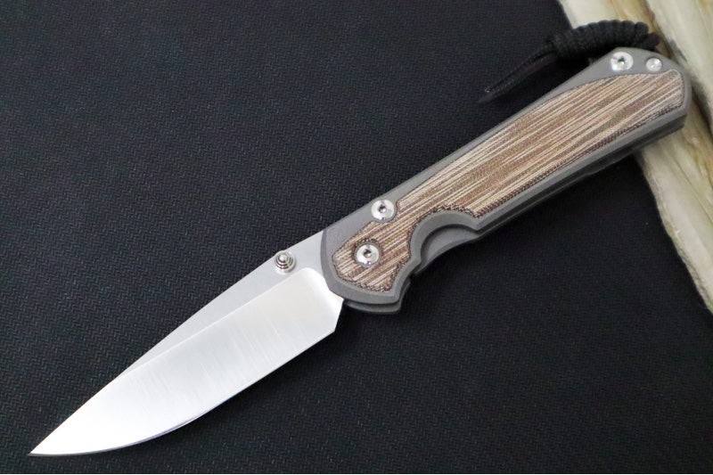 Chris Reeve Large Sebenza 31 Polished - Drop Point Blade / CPM-Magnacut Steel / Natural Micarta Inlay L31-1240