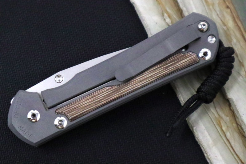 Chris Reeve Large Sebenza 31 Polished - Drop Point Blade / CPM-Magnacut Steel / Natural Micarta Inlay L31-1240