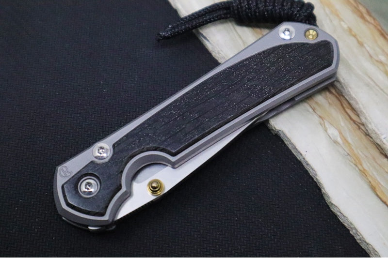 Chris Reeve Knives Small Sebenza 31 - Drop Point Blade in CPM-Magnacut / Bog Oak Inlay (A1)