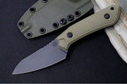 Schwarz Designs Overland X - OD Green G-10 Handle / Magnacut Blade / Black Cerakote Finish / OD Green Kydex Sheath - Northwest Knives