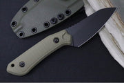 Schwarz Designs Overland X - OD Green G-10 Handle / Magnacut Blade / Black Cerakote Finish / OD Green Kydex Sheath - Northwest Knives