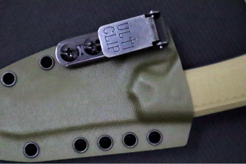 Schwarz Designs Overland X - OD Green G-10 Handle / Magnacut Blade / Black Cerakote Finish / OD Green Kydex Sheath