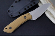 Schwarz Designs Overland X - Coyote Tan G-10 Handle / CPM-Magnacut Steel / Stonewash Finish / Black Kydex Sheath - Northwest Knives