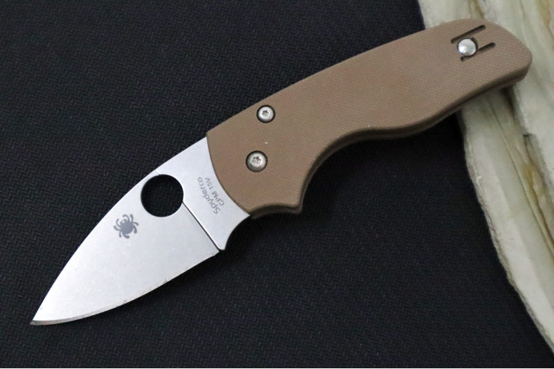 Spyderco Lil Native Compression Lock - Brown G-10 / Satin CPM-15V Blade C230GPBN15V