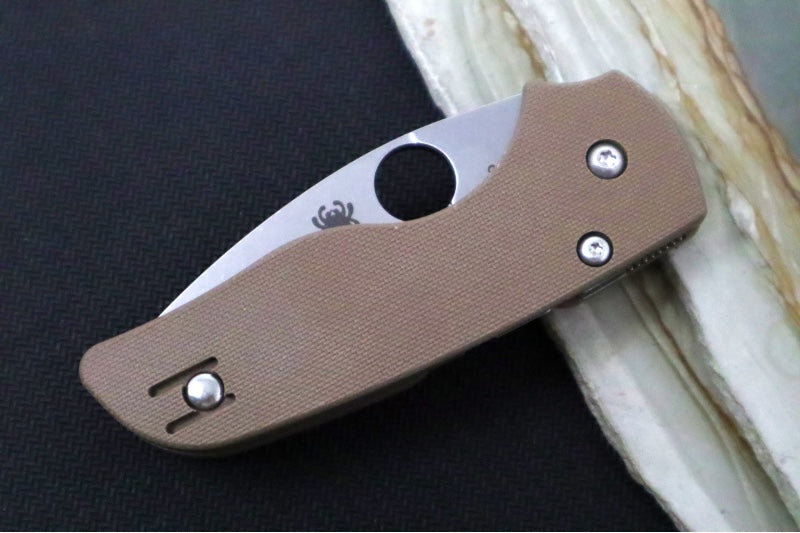 Spyderco Lil Native Compression Lock - Brown G-10 / Satin CPM-15V Blade C230GPBN15V