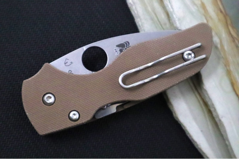 Spyderco Lil Native Compression Lock - Brown G-10 / Satin CPM-15V Blade C230GPBN15V