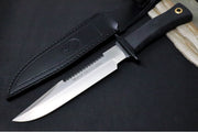 Muela Knives Mirage-20 Fixed Blade - Black Rubber Handle / Satin 440 Stainless Blade / Black Leather Sheath - Northwest Knives