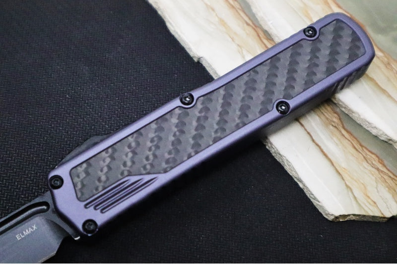 Guardian Tactical Scout OTF - Gray Anodized Aluminum & Black Carbon Fiber Handle / Black Clip Point Blade 142111