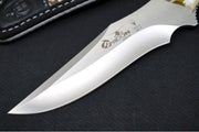 Muela Knives Typhoon-DES Fixed Blade - Desert Camo Rubber Handle / Satin Stainless Blade / Black & Camo Cordura Sheath - Northwest Knives