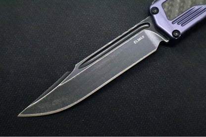 Guardian Tactical Scout OTF - Gray Anodized Aluminum & Black Carbon Fiber Handle / Dark Stonewashed Clip Point Blade 142611