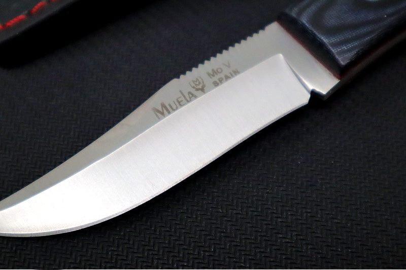 Muela Knives BWE-BM Fixed Blade - Black Micarta Handle / Satin 50CrMoV15 Stainless Blade / Leather Sheath