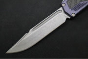 Guardian Tactical Scout OTF - Gray Anodized Aluminum & Black Carbon Fiber Handle / Stonewashed Clip Point Blade 142512 - Northwest Knives