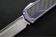 Guardian Tactical Scout OTF - Gray Anodized Aluminum & Black Carbon Fiber Handle / Stonewashed Clip Point Blade 142512 - Northwest Knives
