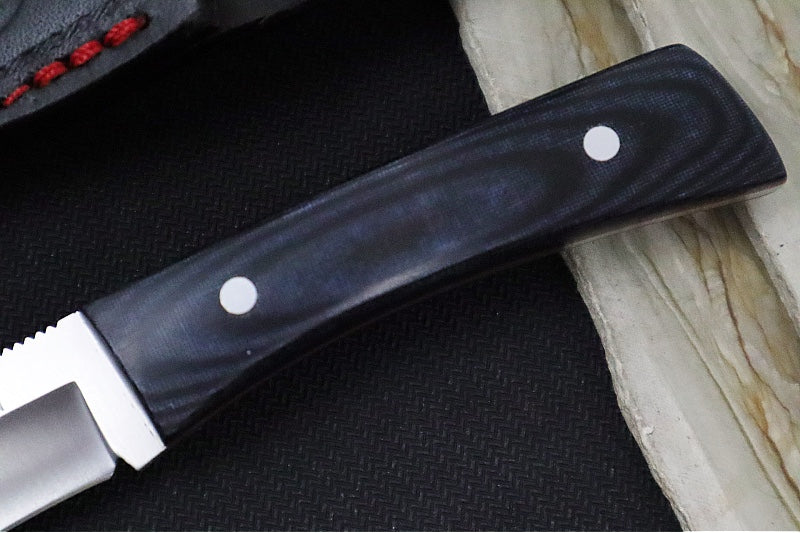 Muela Knives BWE-BM Fixed Blade - Black Micarta Handle / Satin 50CrMoV15 Stainless Blade / Leather Sheath