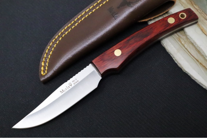 Muela Knives LM-8R Fixed Blade - Pakkawood Stabilized Handle / Satin 50CrMoV15 Stainless Blade / Leather Sheath