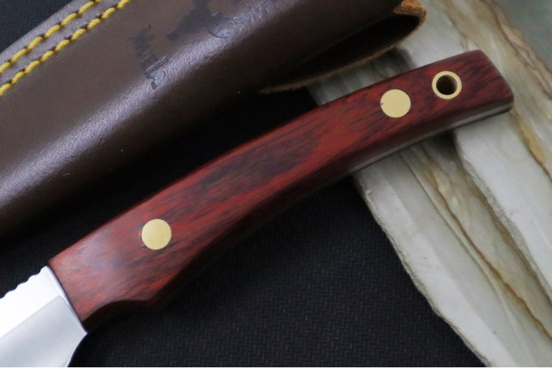 Muela Knives LM-8R Fixed Blade - Pakkawood Stabilized Handle / Satin 50CrMoV15 Stainless Blade / Leather Sheath