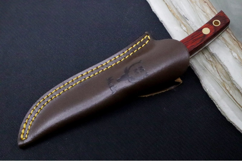 Muela Knives LM-8R Fixed Blade - Pakkawood Stabilized Handle / Satin 50CrMoV15 Stainless Blade / Leather Sheath