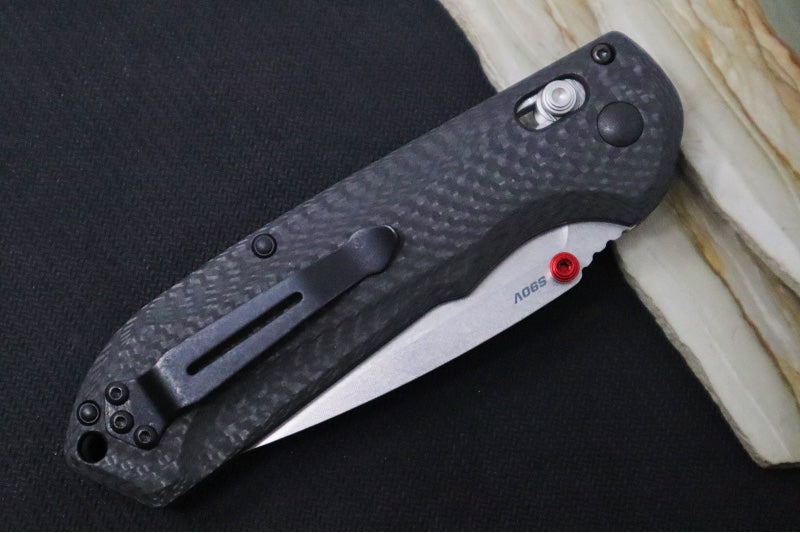 Benchmade 560-3 Freek - CPM-S90V Steel / Drop Point Blade / Black Carbon Fiber Handle - Northwest Knives