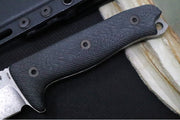 Reiff Knives Vicon Fixed Blade - Black Canvas Micarta Handle / CPM-Magnacut Steel / Stonewashed Clip Point Blade / Black Kydex Sheath - Northwest Knives