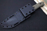 Reiff Knives Vicon Fixed Blade - Green Canvas Micarta Handle / CPM-Magnacut Steel / Stonewashed Clip Point Blade / Black Kydex Sheath - Northwest Knives