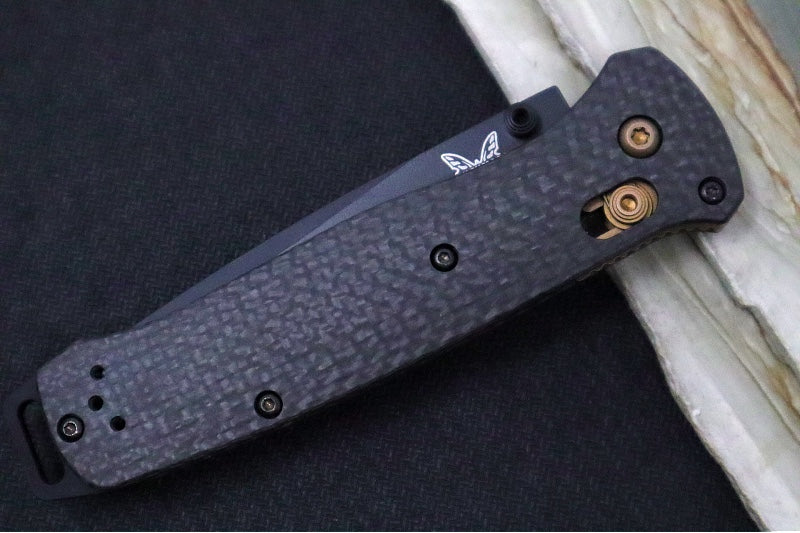 Benchmade 537-10 Bailout - CPM-S90V Steel / Tanto Blade/ Stonewash Finish / Black Carbon Fiber Handle with Bronze Accents
