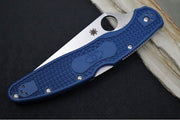 Spyderco Police 4 Lightweight Lockback - Blue Fiberglass Reinforced Nylon Handle / CPM-SPY27 Steel / Satin Finish C07PCBL4 - Northwest Knives